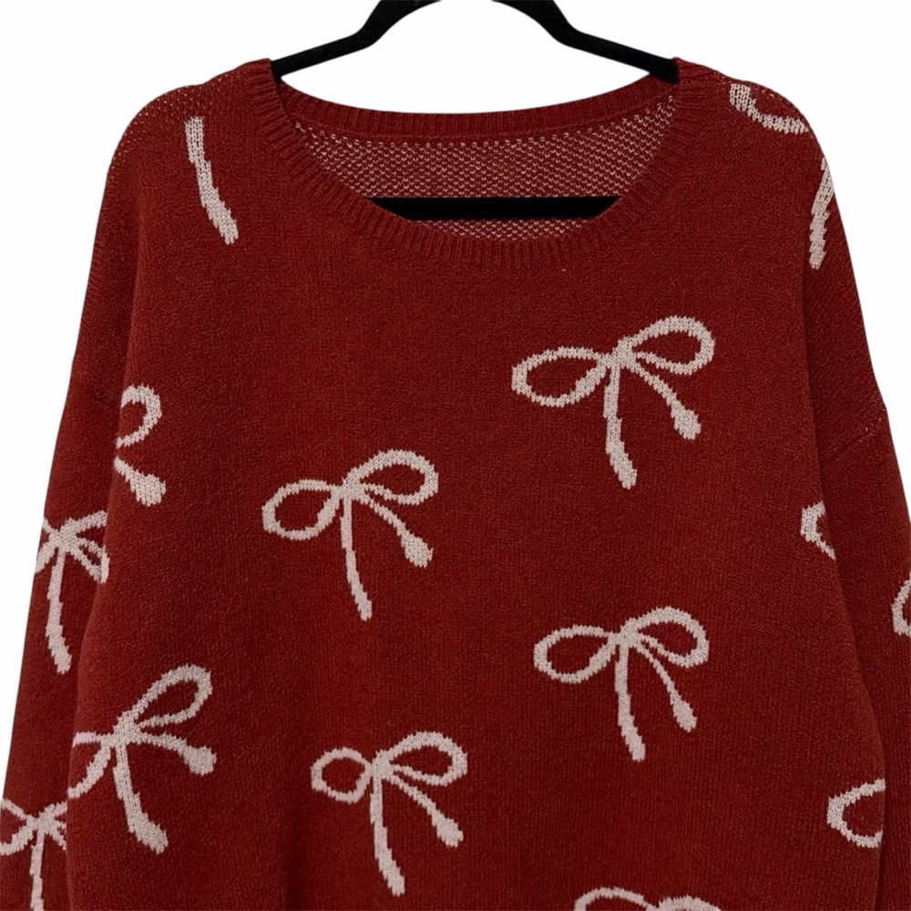 NWT Long Sleeve Oversized Bow Sweater XL - Picture 4 of 10